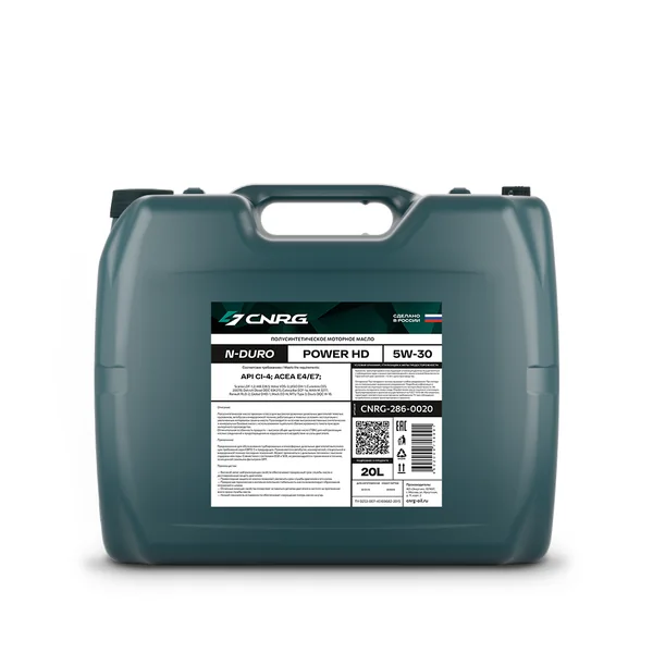 CNRG N-Duro Power HD 5W-30 E4/E7, фасовка 20 л